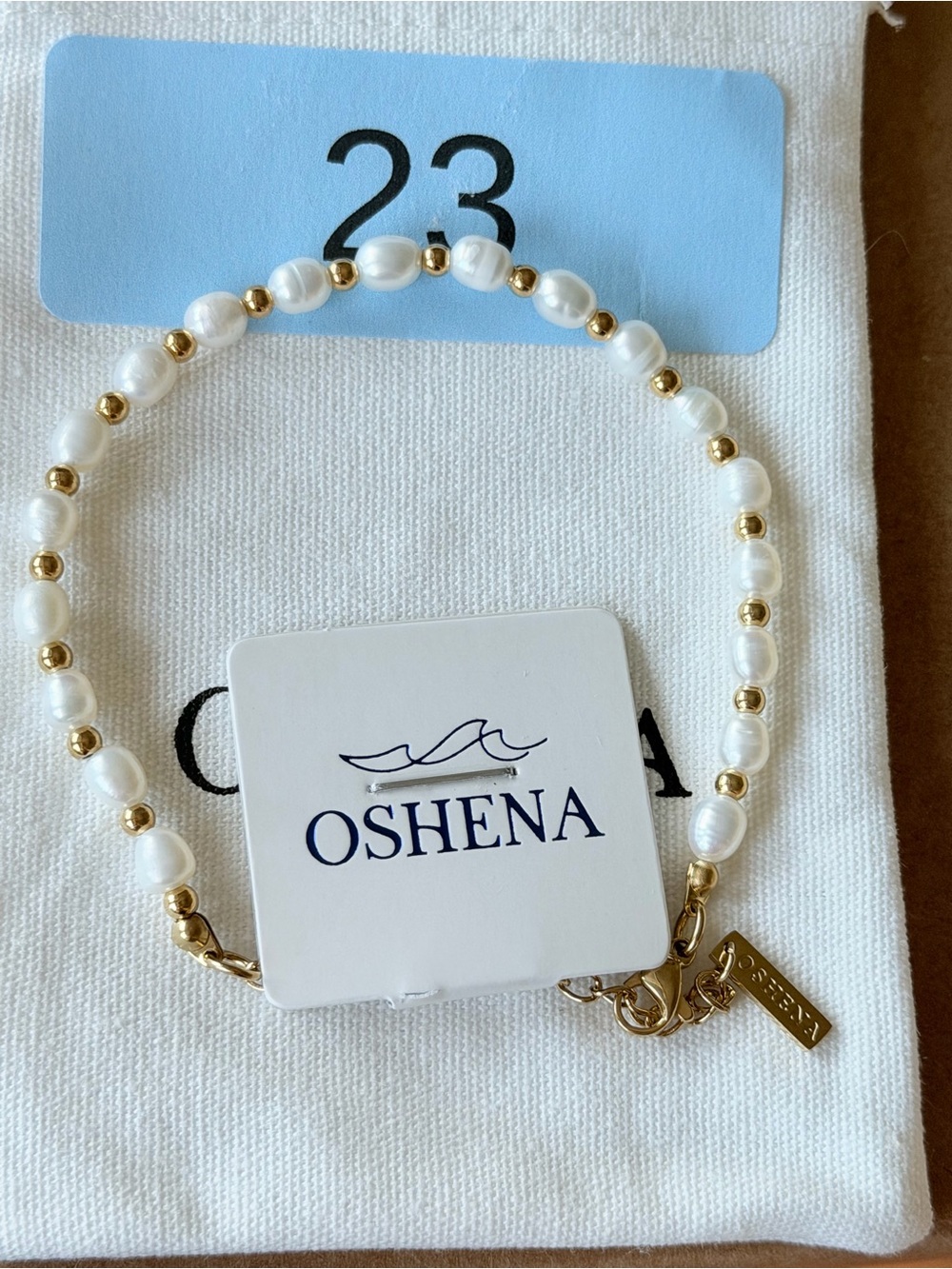 OSHENA Golden Tide Pearl Bracelet